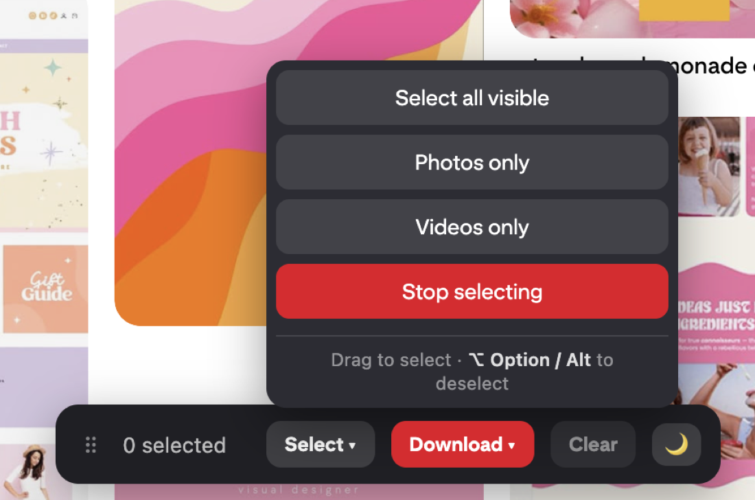 Video and idea pins in a Pinterest feed